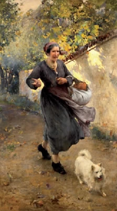 Donna con cane